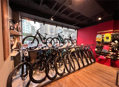 Intérieur magasin de vélos Lausanne